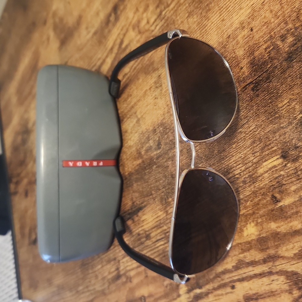 Prada Men's Aviators Black SPS 53P 62□14 1BC 5W1. New no tags. Original case.